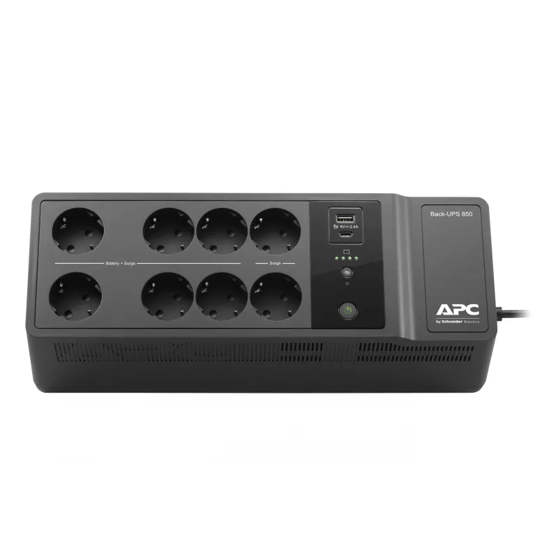APC Back-UPS BE850G2-GR - záložné napájanie 8 zásuviek, 850VA, 2 USB nabíjačky, 1 USB dátový konektor