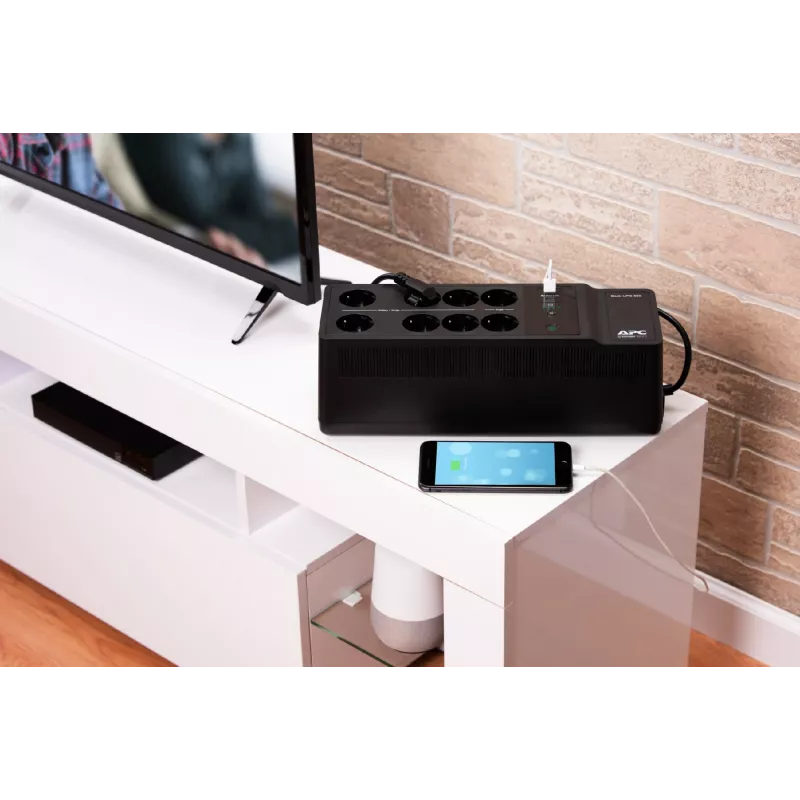 APC Back-UPS BE850G2-GR - záložné napájanie 8 zásuviek, 850VA, 2 USB nabíjačky, 1 USB dátový konektor