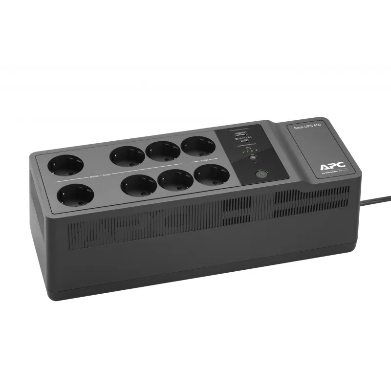 APC Back-UPS BE850G2-GR - záložné napájanie 8 zásuviek, 850VA, 2 USB nabíjačky, 1 USB dátový konektor