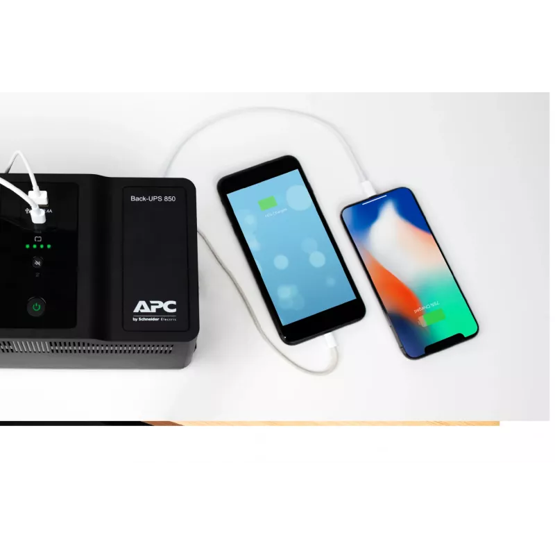 APC Back-UPS BE850G2-GR - záložné napájanie 8 zásuviek, 850VA, 2 USB nabíjačky, 1 USB dátový konektor