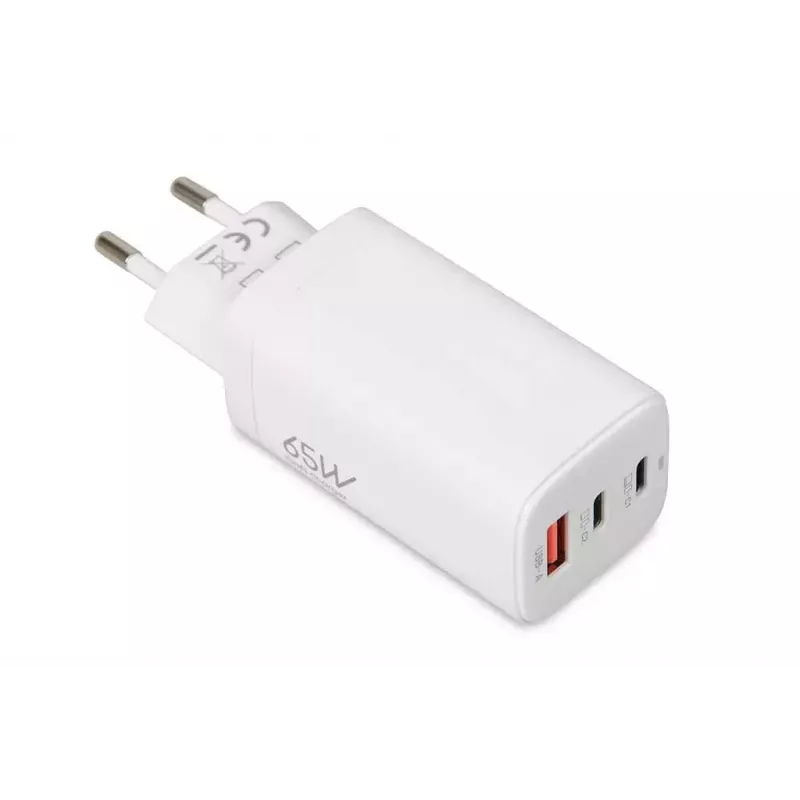IBOX mobilná nabíjačka ILUC65W, 65W, 2x USB-C + 1x USB-A, biela, 1,5 m kábel