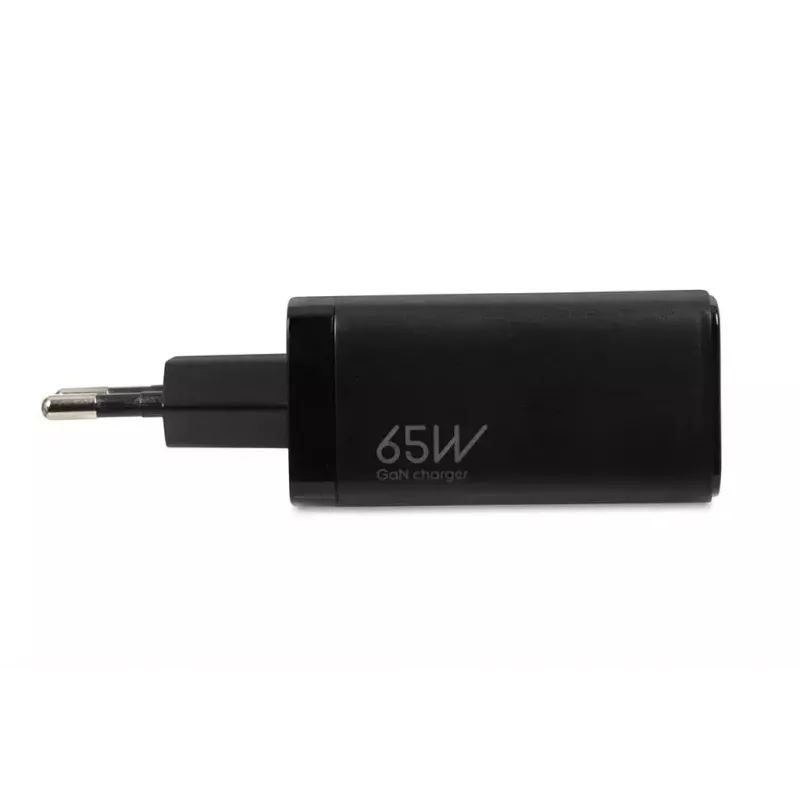 AC nabíjačka pre mobilné zariadenia IBOX ILUC65B — 65 W, 3x USB (2x USB‑A Gen1, 1x USB‑C), čierna, 100–240 V
