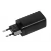 AC nabíjačka pre mobilné zariadenia IBOX ILUC65B — 65 W, 3x USB (2x USB‑A Gen1, 1x USB‑C), čierna, 100–240 V