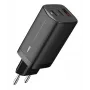 AC nabíjačka pre mobilné zariadenia IBOX ILUC65B — 65 W, 3x USB (2x USB‑A Gen1, 1x USB‑C), čierna, 100–240 V