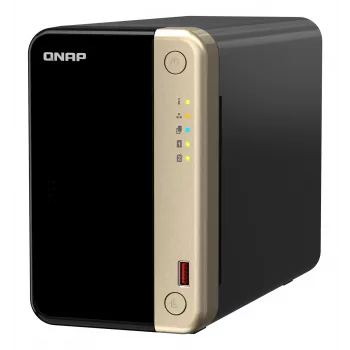 QNAP TS-264 NAS Tower Intel® Celeron® N5095 8 GB 0 TB QNAP QTS čierna, zlatá