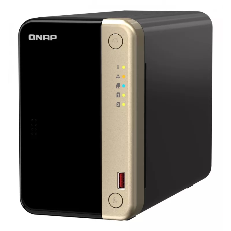 QNAP TS-264 NAS Tower Intel® Celeron® N5095 8 GB 0 TB QNAP QTS čierna, zlatá