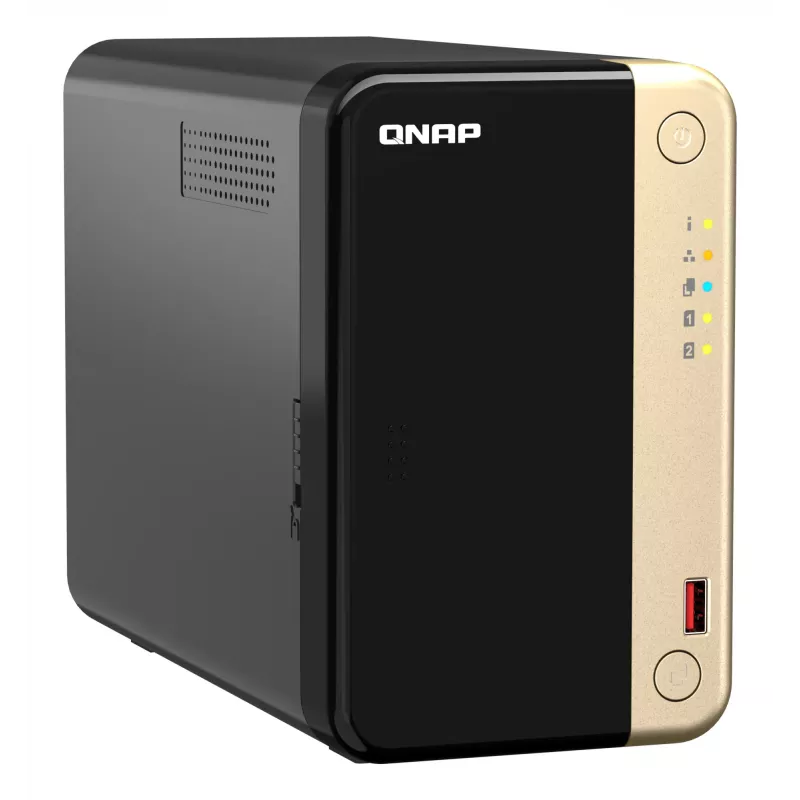 QNAP TS-264 NAS Tower Intel® Celeron® N5095 8 GB 0 TB QNAP QTS čierna, zlatá