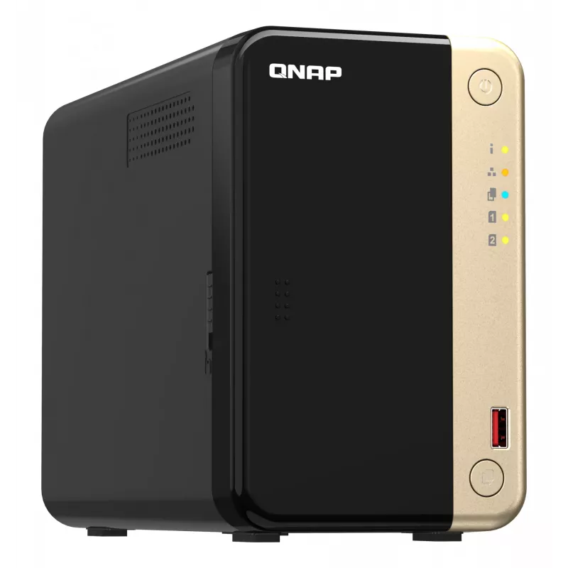 QNAP TS-264 NAS Tower Intel® Celeron® N5095 8 GB 0 TB QNAP QTS čierna, zlatá