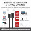 Unitek C14086BK-1.5M predlžovací kábel USB-C (M/F), 10 Gbps, 4K, PD 100 W, 1,5 m, čierny