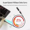 Unitek C14086BK-1.5M predlžovací kábel USB-C (M/F), 10 Gbps, 4K, PD 100 W, 1,5 m, čierny