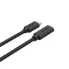 Unitek C14086BK-1.5M predlžovací kábel USB-C (M/F), 10 Gbps, 4K, PD 100 W, 1,5 m, čierny