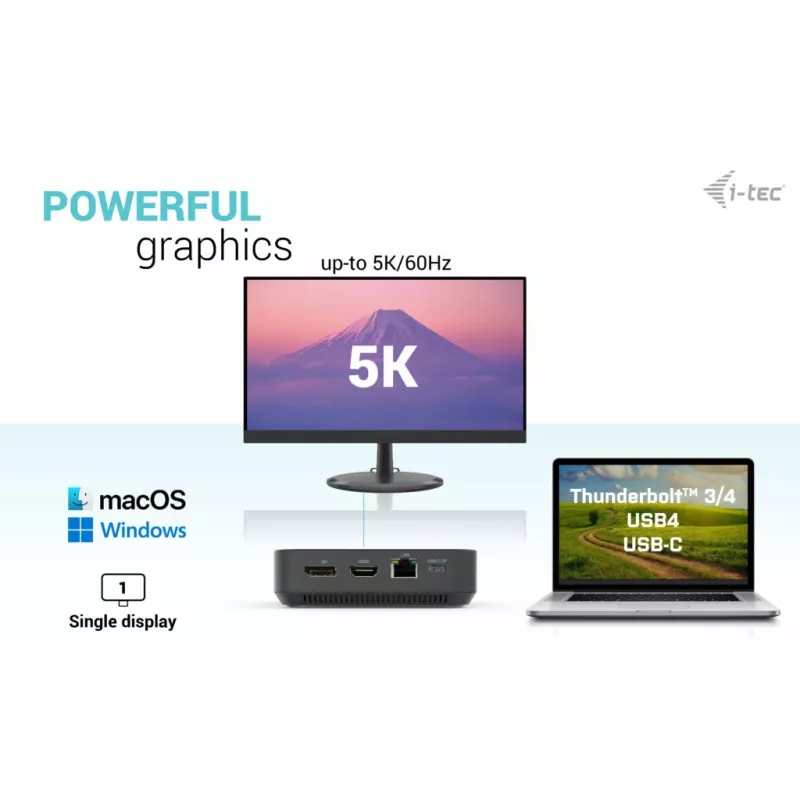 i-tec USB-C HDMI Dual DP dokovacia stanica s Power Delivery 100 W + univerzálna nabíjačka 100 W