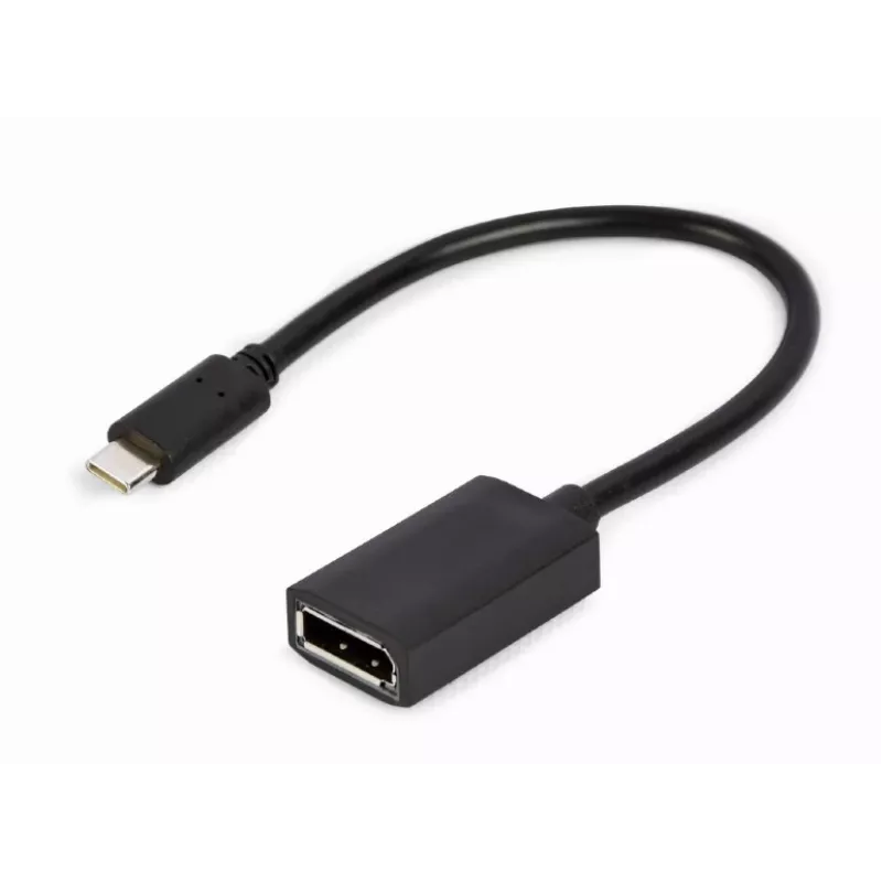 GEMBIRD USB Type-C na DisplayPort adaptérový kábel, 4K, 15 cm, čierny