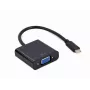 GEMBIRD USB Type-C na VGA Display adaptér, 15 cm, čierny