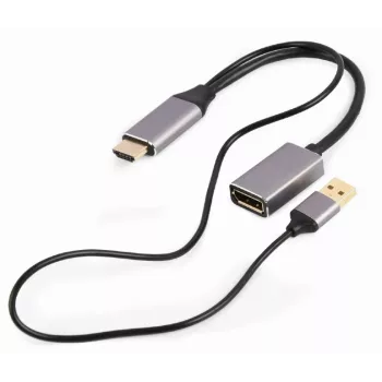 GEMBIRD Aktívny 4K HDMI konektor samec na DisplayPort konektor samica adaptér, čierny