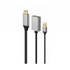 GEMBIRD Aktívny 4K HDMI konektor samec na DisplayPort konektor samica adaptér, čierny