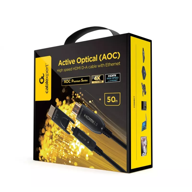 GEMBIRD AOC High speed HDMI D-A kábel s Ethernetom „AOC Premium Series“, 50 m