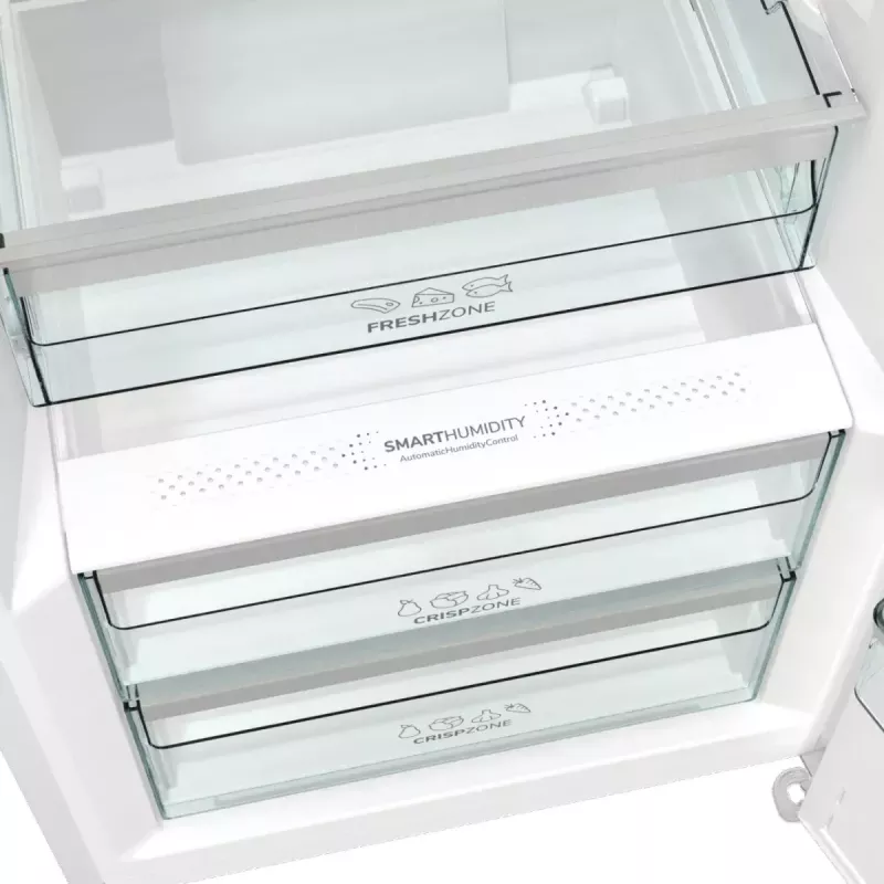 Voľne stojaca chladnička Gorenje R619EAW6 — 398 L, energetická trieda E, 1850×595×663 mm, biela