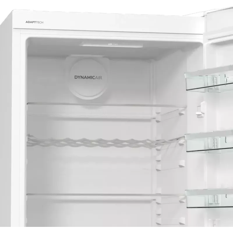 Voľne stojaca chladnička Gorenje R619EAW6 — 398 L, energetická trieda E, 1850×595×663 mm, biela