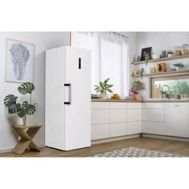 Voľne stojaca chladnička Gorenje R619EAW6 — 398 L, energetická trieda E, 1850×595×663 mm, biela