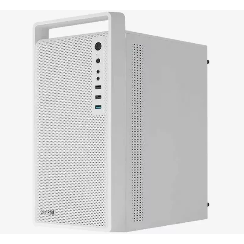 PC skriňa AEROCOOL PGS CS-109-G-WT-v1 Mini Tower SPCC biela — microATX, až do 26 cm GPU, FRGB, mesh predná strana
