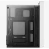 PC skriňa AEROCOOL PGS CS-109-G-WT-v1 Mini Tower SPCC biela — microATX, až do 26 cm GPU, FRGB, mesh predná strana