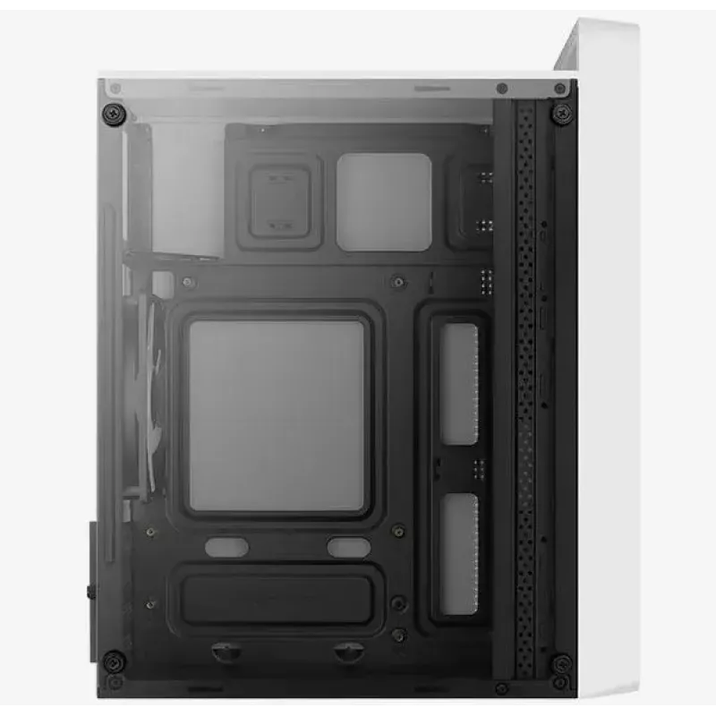 PC skriňa AEROCOOL PGS CS-109-G-WT-v1 Mini Tower SPCC biela — microATX, až do 26 cm GPU, FRGB, mesh predná strana