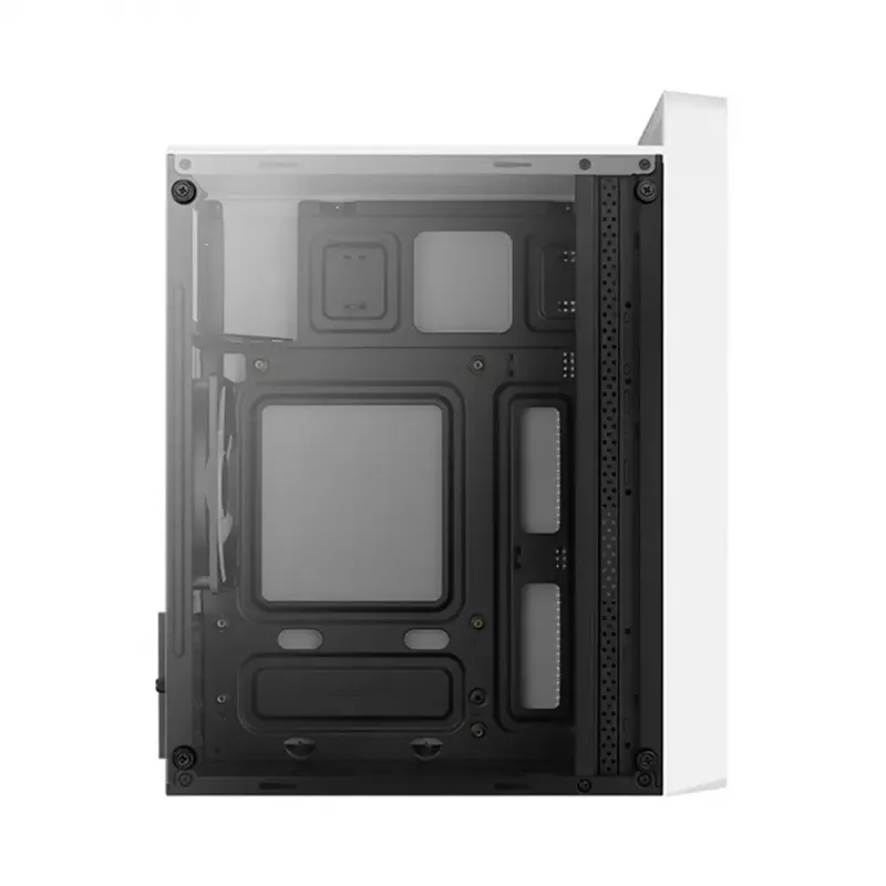 PC skriňa AEROCOOL PGS CS-109-G-WT-v1 Mini Tower SPCC biela — microATX, až do 26 cm GPU, FRGB, mesh predná strana