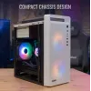 PC skriňa AEROCOOL PGS CS-109-G-WT-v1 Mini Tower SPCC biela — microATX, až do 26 cm GPU, FRGB, mesh predná strana