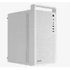 PC skriňa AEROCOOL PGS CS-109-G-WT-v1 Mini Tower SPCC biela — microATX, až do 26 cm GPU, FRGB, mesh predná strana