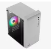 PC skriňa AEROCOOL PGS CS-109-G-WT-v1 Mini Tower SPCC biela — microATX, až do 26 cm GPU, FRGB, mesh predná strana