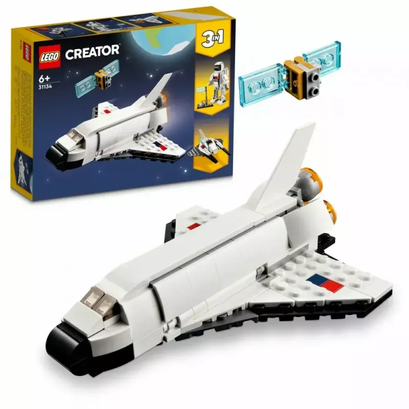 LEGO Creator 3-in-1 Space Shuttle stavebnica 31134 — 144 dielov, pre deti od 6 rokov, 160×120×60 mm