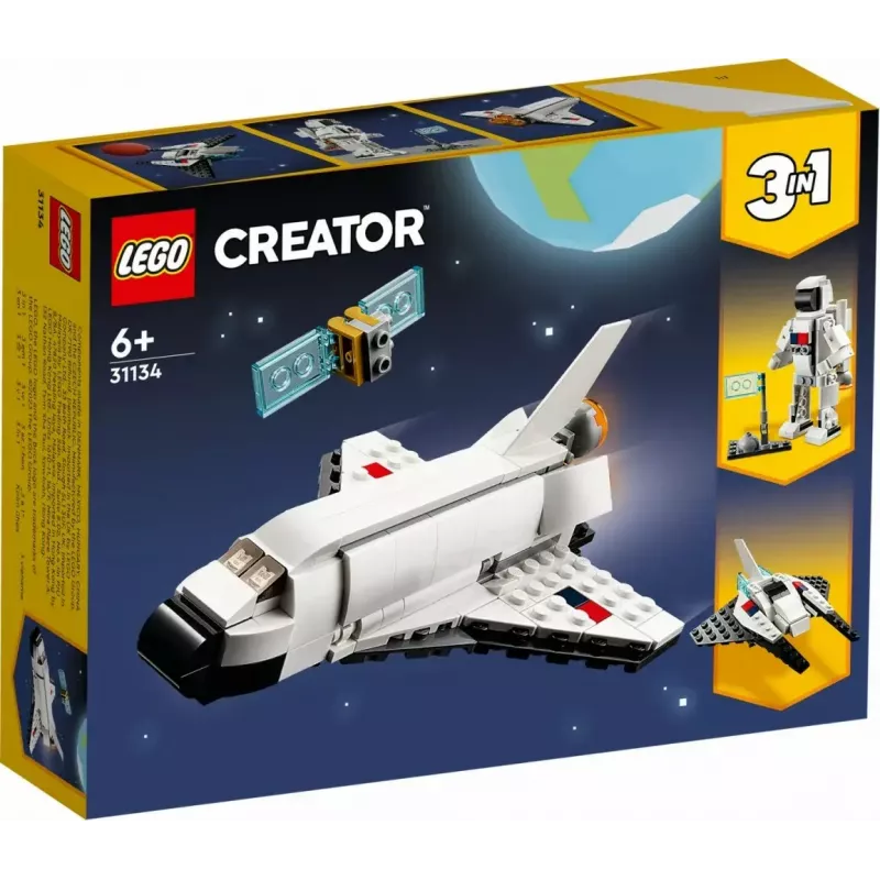 LEGO Creator 3-in-1 Space Shuttle stavebnica 31134 — 144 dielov, pre deti od 6 rokov, 160×120×60 mm