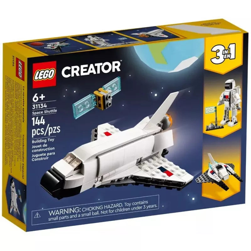 LEGO Creator 3-in-1 Space Shuttle stavebnica 31134 — 144 dielov, pre deti od 6 rokov, 160×120×60 mm