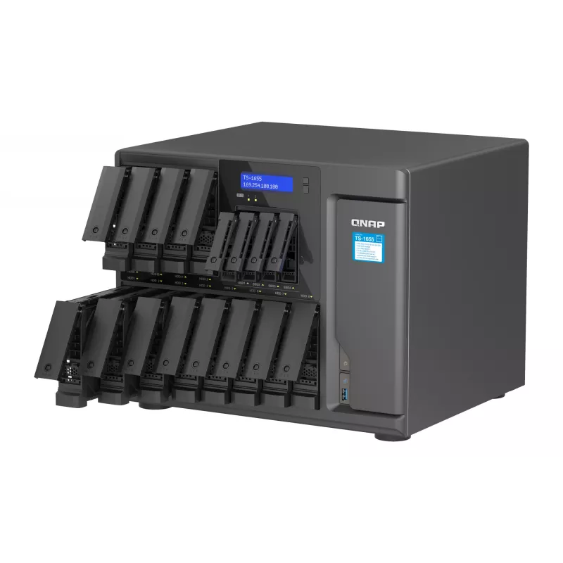 QNAP TS-1655 NAS Tower Intel Atom® C5125 8 GB DDR4 0 TB QNAP Turbo System čierna