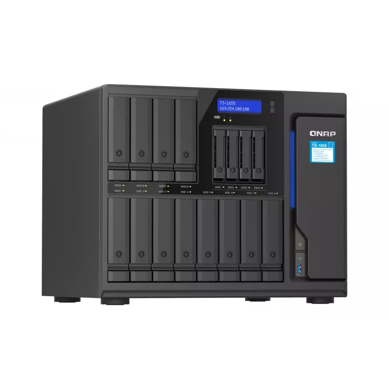 QNAP TS-1655 NAS Tower Intel Atom® C5125 8 GB DDR4 0 TB QNAP Turbo System čierna
