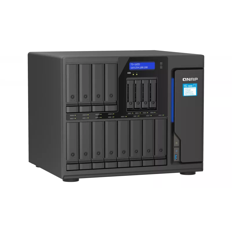 QNAP TS-1655 NAS Tower Intel Atom® C5125 8 GB DDR4 0 TB QNAP Turbo System čierna