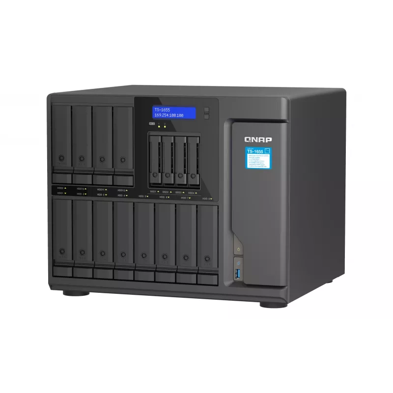 QNAP TS-1655 NAS Tower Intel Atom® C5125 8 GB DDR4 0 TB QNAP Turbo System čierna