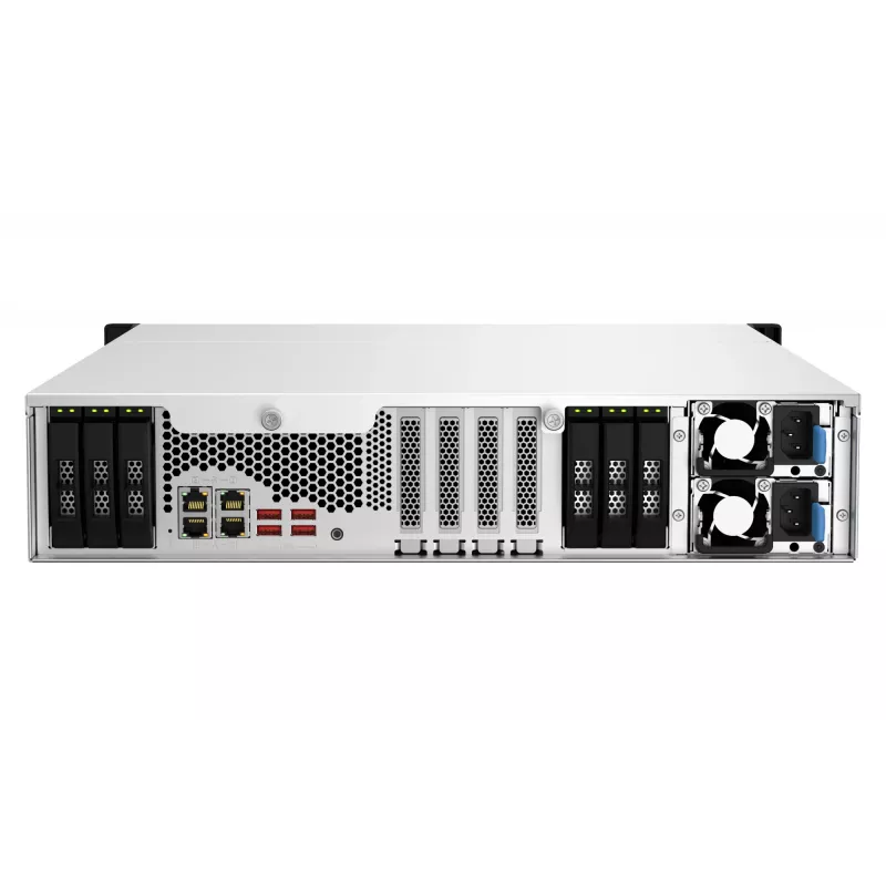 QNAP TS-H1887XU-RP NAS Rack (2U) Intel Xeon E E-2336 32 GB DDR4 0 TB QuTS hero Black, biela