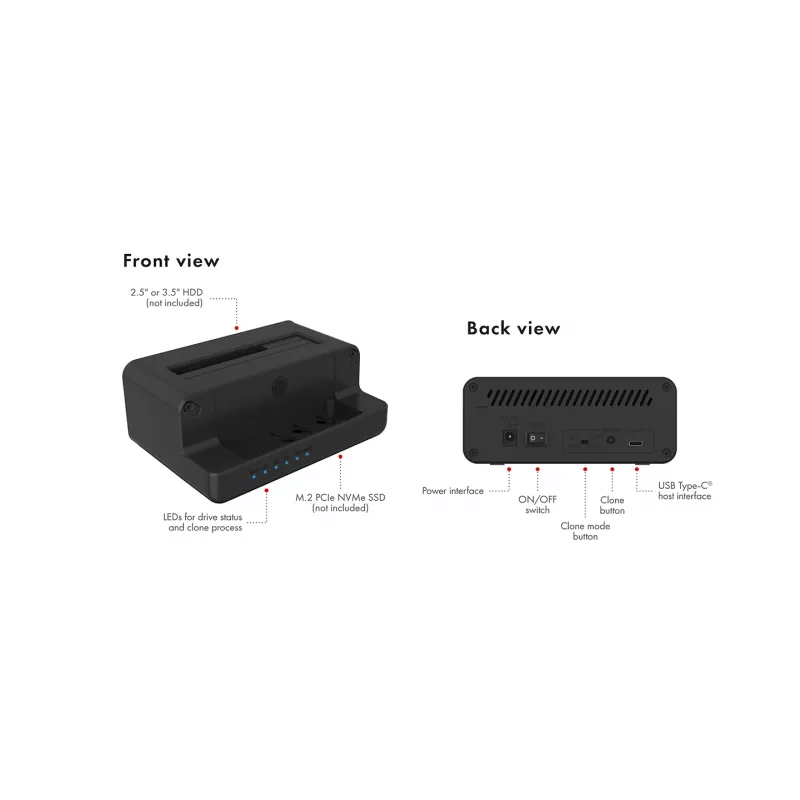 ICY BOX IB-2914MSCL-C31 USB 3.2 Gen 2 (3.1 Gen 2) Type-C čierny