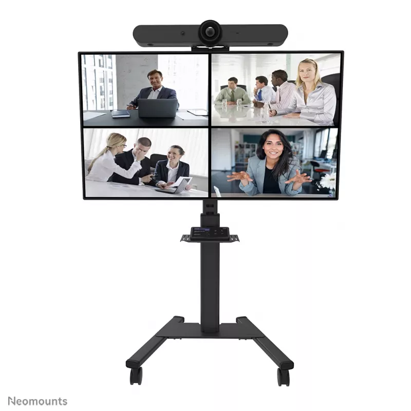 Neomounts Select AFLS-825BL1 video a multimediálna súprava (polica na kameru, polica AV, adaptér Logitech Rally Bar (Mini)) pre FL50S-825BL1, max. 9 kg, oceľ, čierna