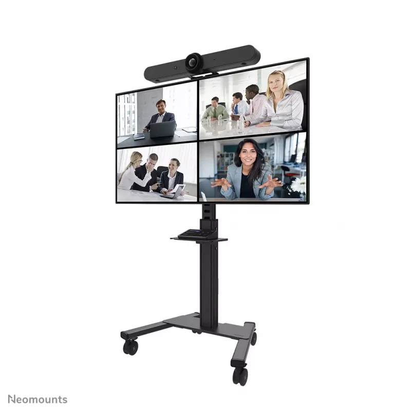 Neomounts Select AFLS-825BL1 video a multimediálna súprava (polica na kameru, polica AV, adaptér Logitech Rally Bar (Mini)) pre FL50S-825BL1, max. 9 kg, oceľ, čierna