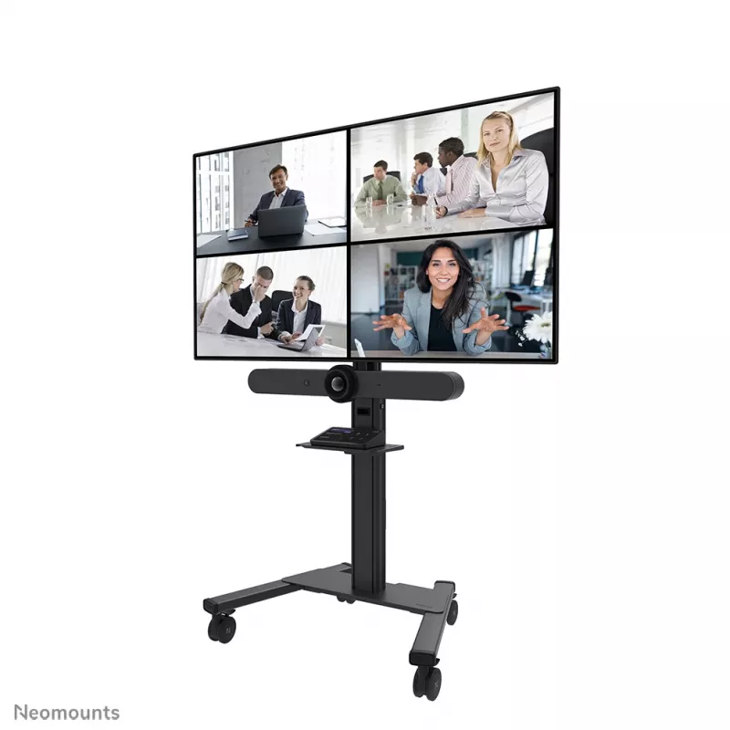 Neomounts Select AFLS-825BL1 video a multimediálna súprava (polica na kameru, polica AV, adaptér Logitech Rally Bar (Mini)) pre FL50S-825BL1, max. 9 kg, oceľ, čierna