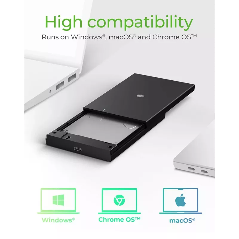 ICY BOX IB-200T-C3 puzdro na SSD čierne 2,5 palcov