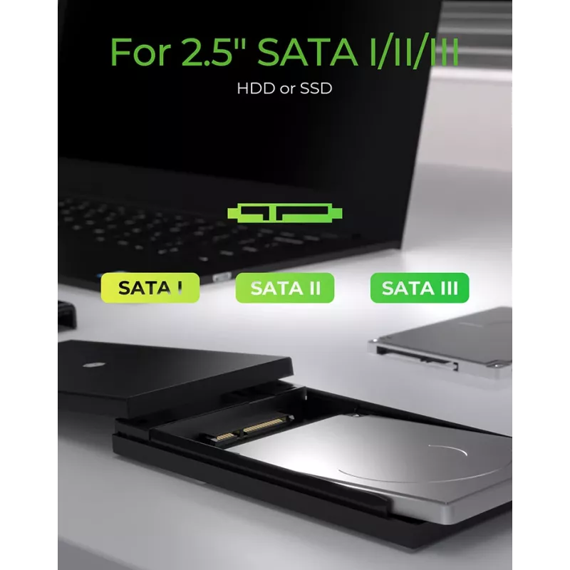 ICY BOX IB-200T-C3 puzdro na SSD čierne 2,5 palcov