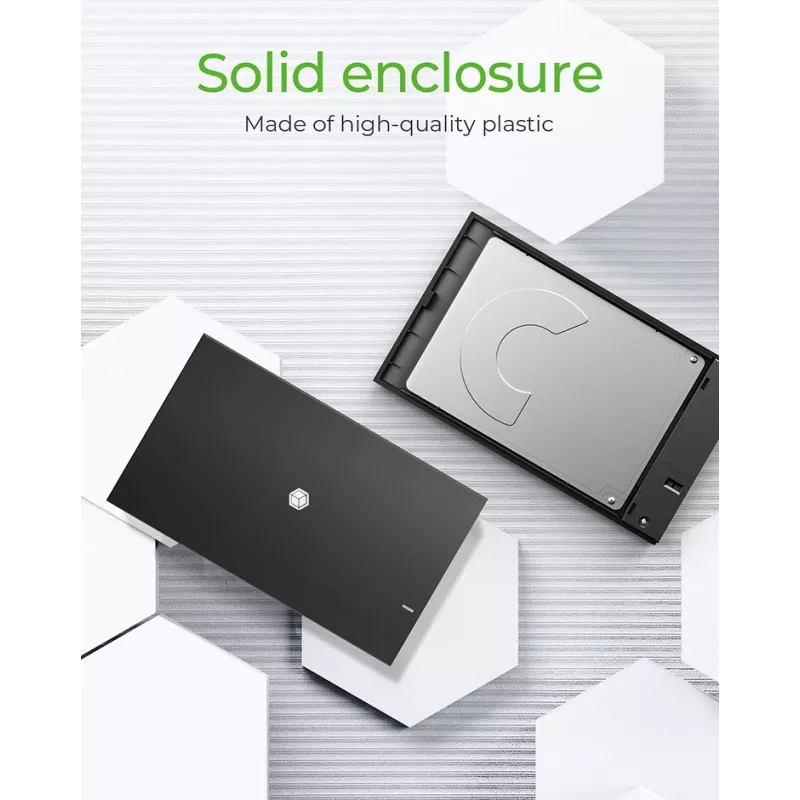 ICY BOX IB-200T-C3 puzdro na SSD čierne 2,5 palcov