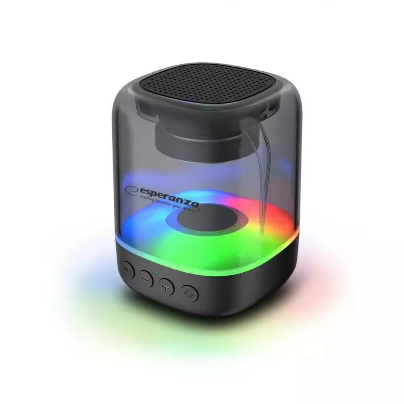Prenosný reproduktor ESPERANZA EP154, 3W RMS, Bluetooth 5.0, MicroSD, FM, 4 h prehrávanie, čierny