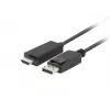 LANBERG káblový adaptér DisplayPort HDMI čierny