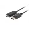 LANBERG káblový adaptér DisplayPort HDMI čierny