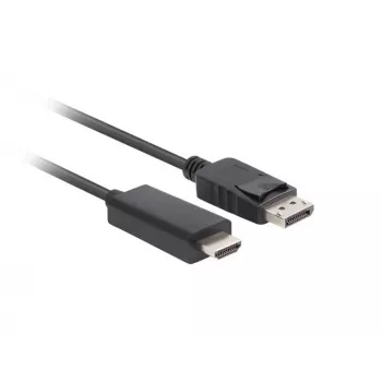 Kábel DisplayPort na HDMI LANBERG CA-DPHD-11CC-0050-BK, DisplayPort 1.1 (konektor samec) na HDMI (konektor samec), 5 m, 1080p, 60 Hz